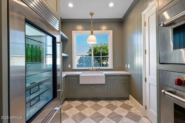 a view of empty room with empty racks