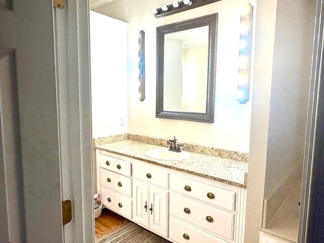 4310 Enoch Road Aynor, SC 29511 - Photo 19 of 39 Bathroom featuring vanity and dark wood-style floors
