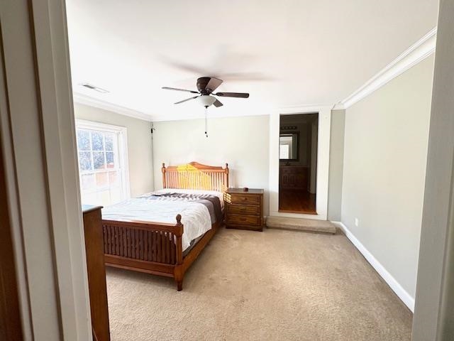 4310 Enoch Road Aynor, SC 29511 - Photo 24 of 39 Carpeted bedroom featuring ornamental molding and a ceiling fan