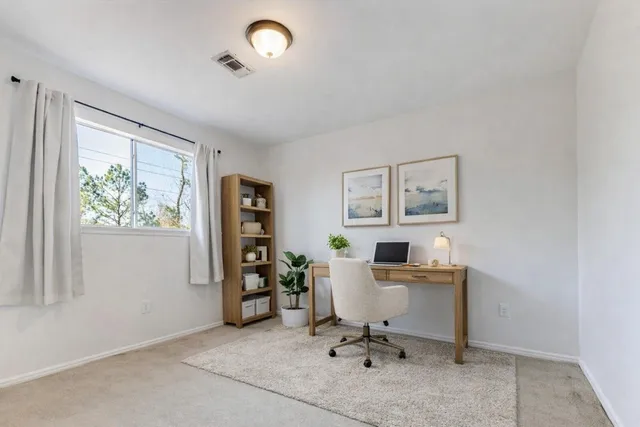 a view of a workspace with a window