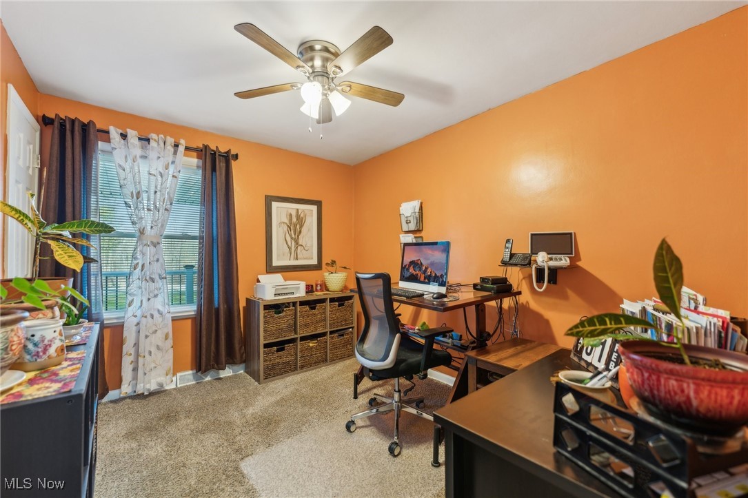 3885 Shields Road Canfield, OH 44406 - Photo 10 of 38 Bedroom featuring light colored carpet and ceiling fan