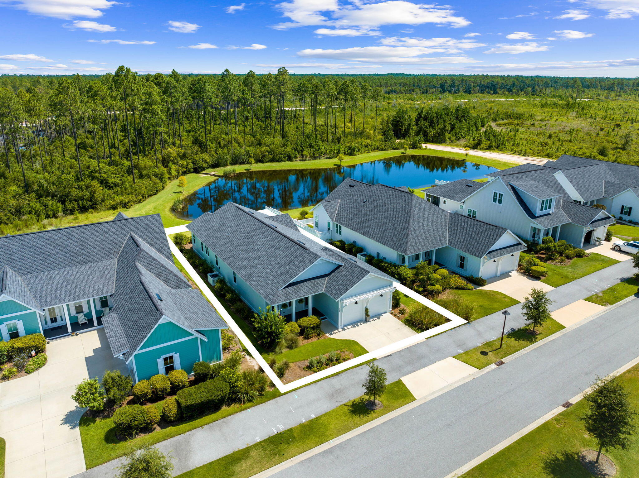 309 Sidecamp Road Watersound, FL 32461 - Photo 19 of 26 an aerial view of houses with outdoor space