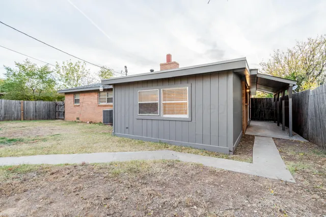 a backyard of a house