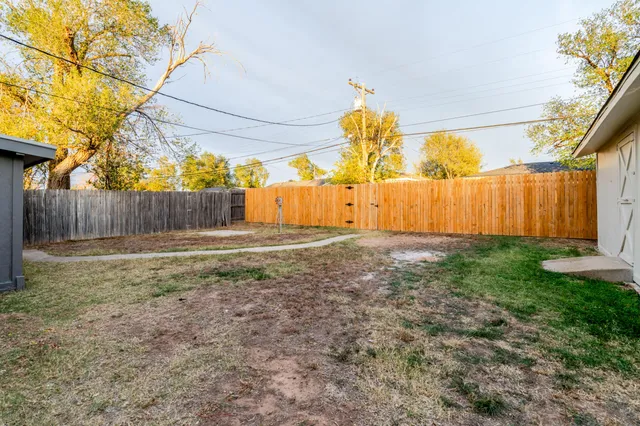 a backyard of a house