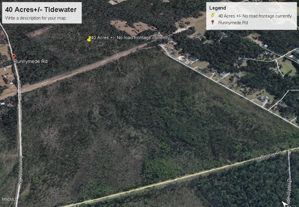 40-acres Runnymede Road Pass Christian, MS 39571 - Photo 4 of 4 Tract 1 - Yellow Pin
