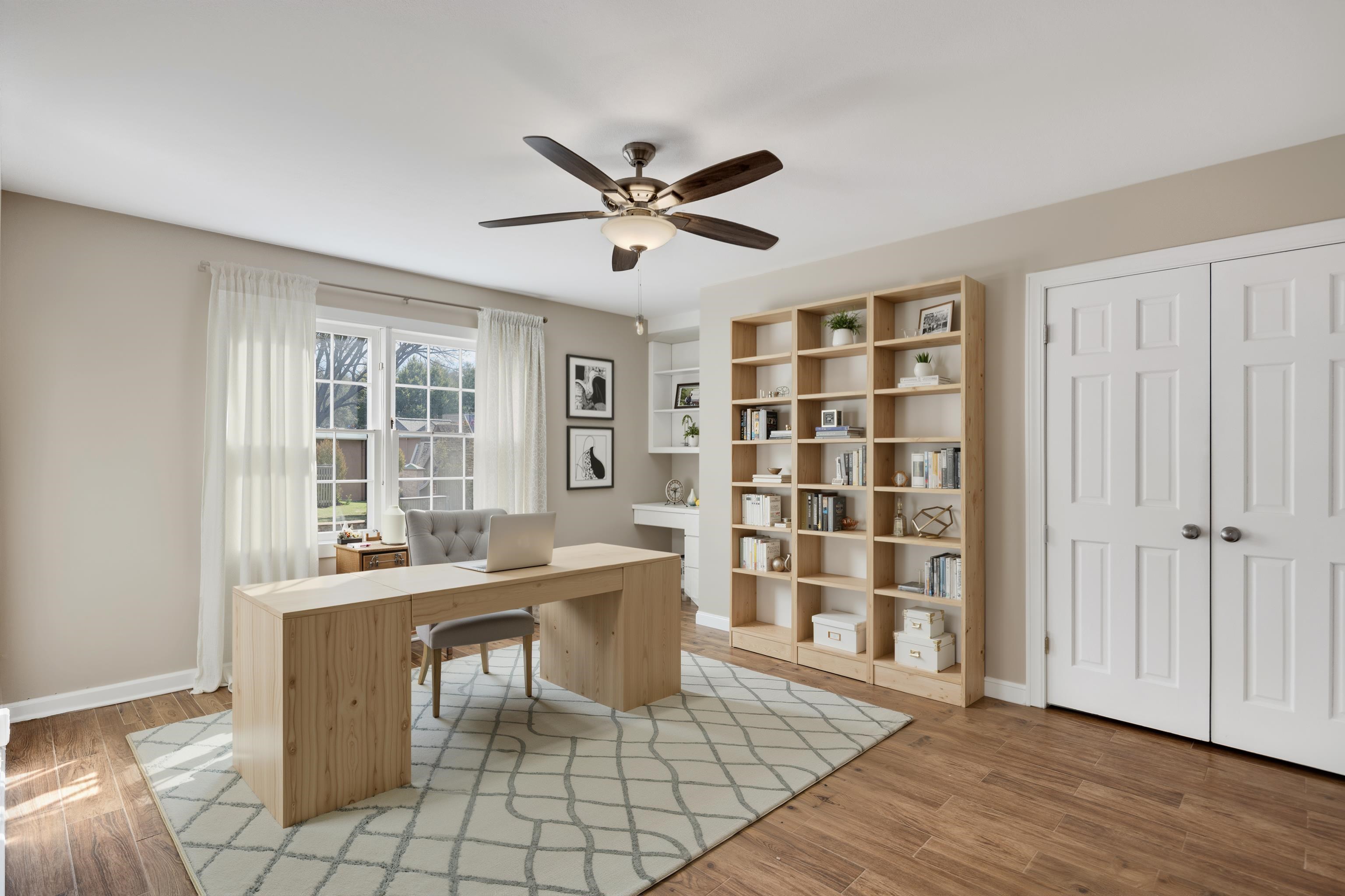2072 Kirby Road Memphis, TN 38119 - Photo 20 of 38 a workspace with wooden floor and windows