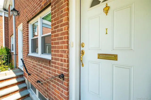 a view of front door of house