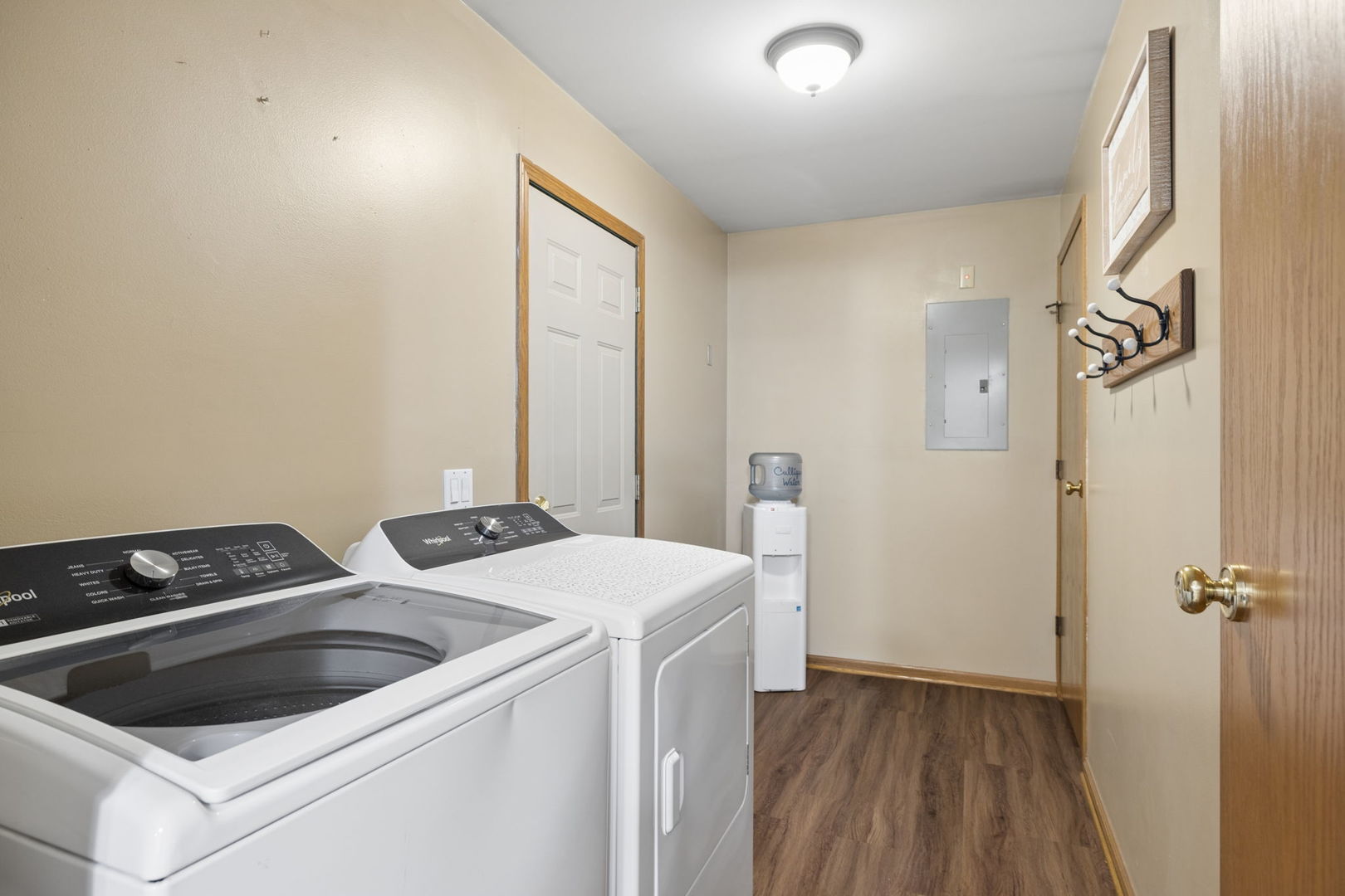 15334 West 3000N Road Essex, IL 60935 - Photo 20 of 42 a view of washer and dryer with bathroom in the background