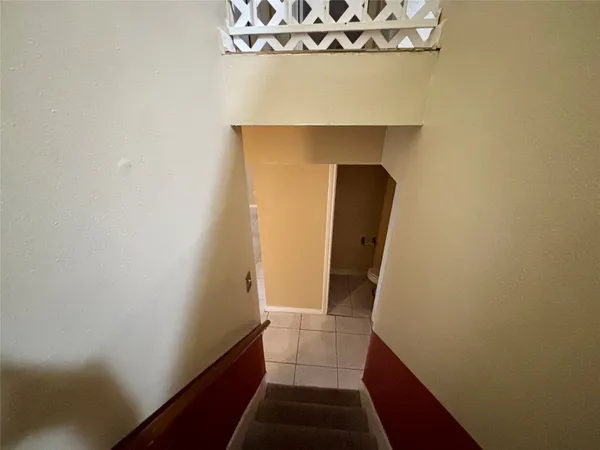 a view of stairs