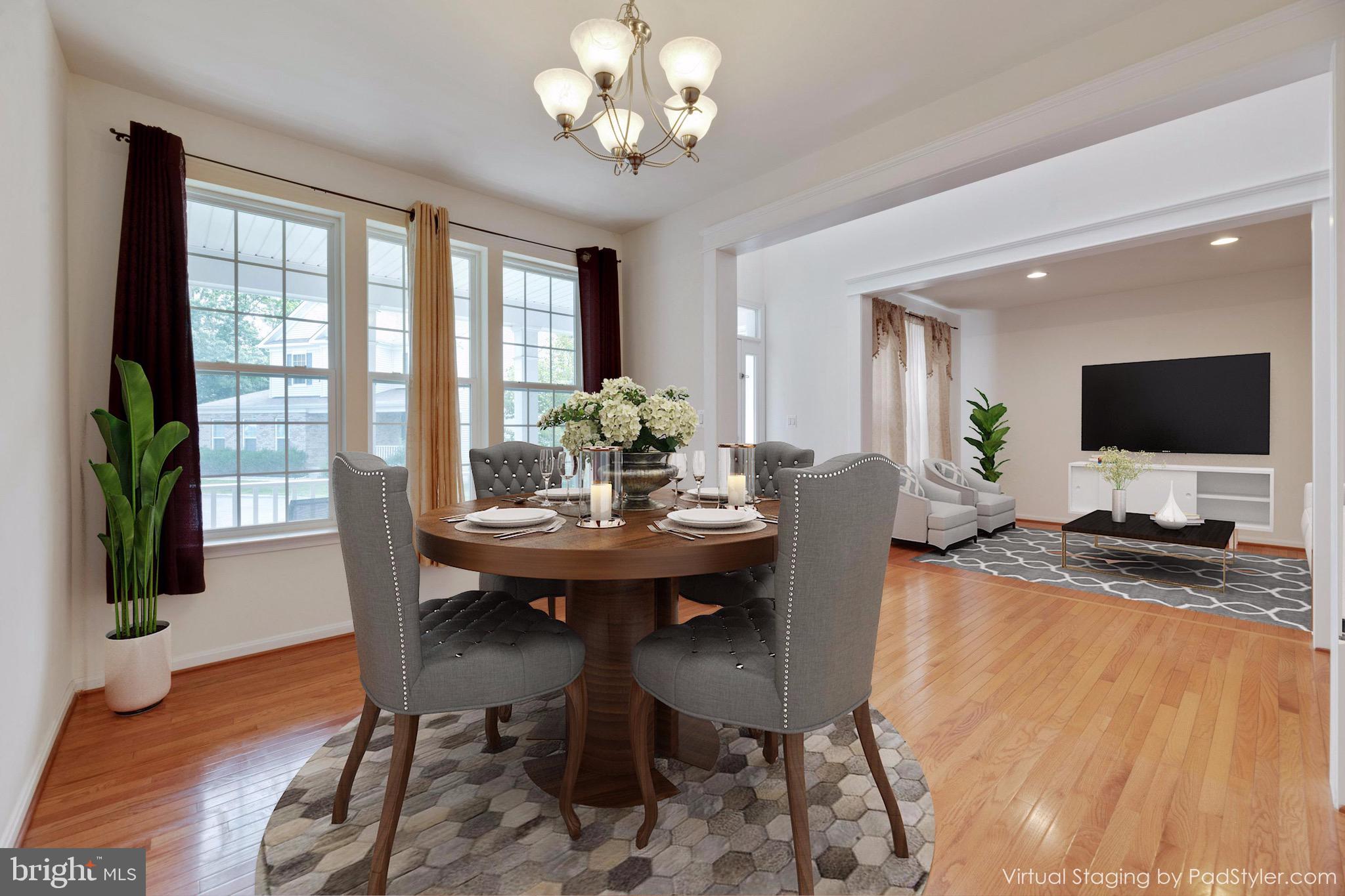 6314 Old Washington Road Elkridge, MD 21075 - Photo 12 of 52 Virtually Staged Dining Room/Living Room