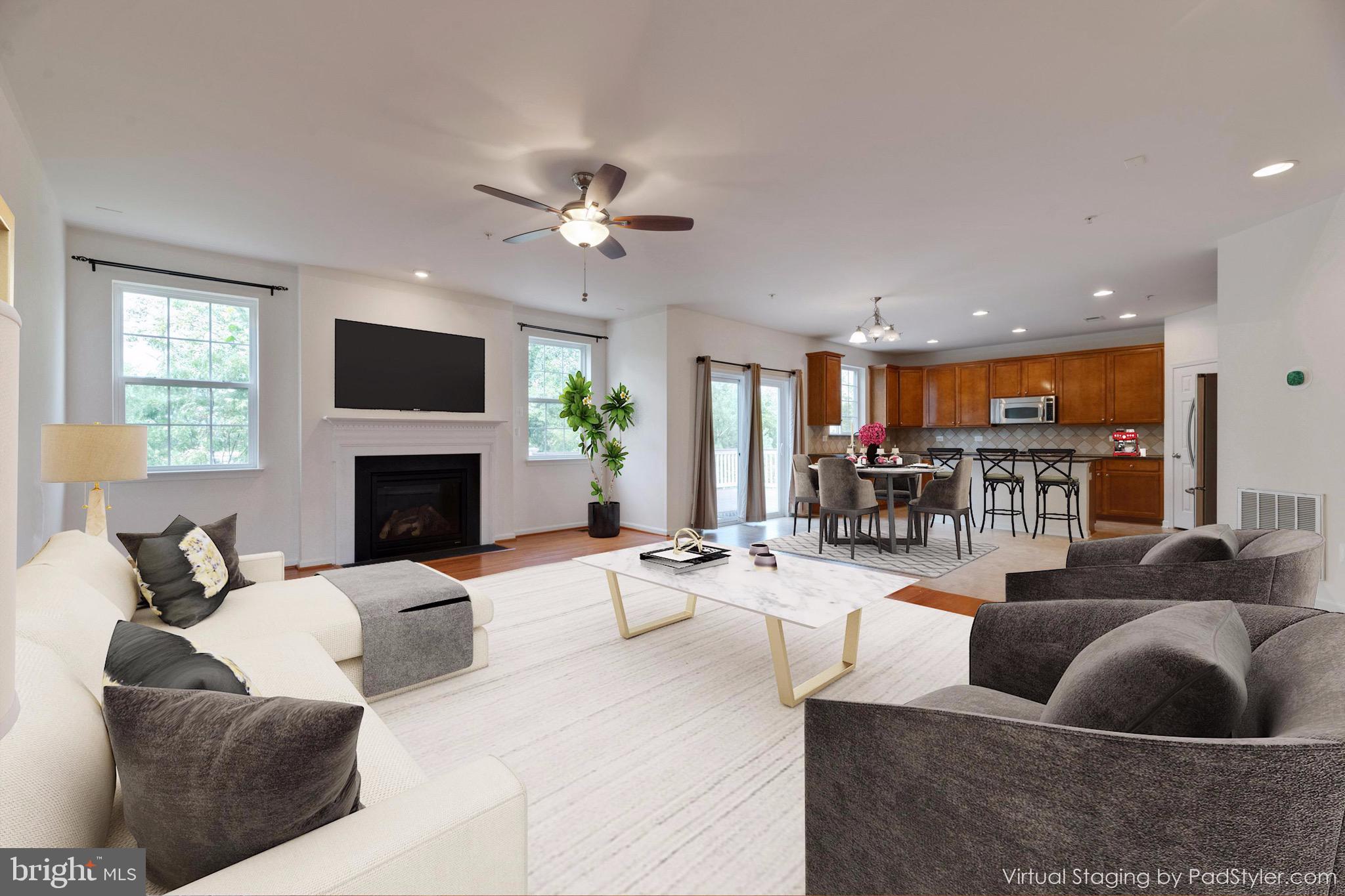 6314 Old Washington Road Elkridge, MD 21075 - Photo 14 of 52 Virtually Staged Family Room/Kitchen