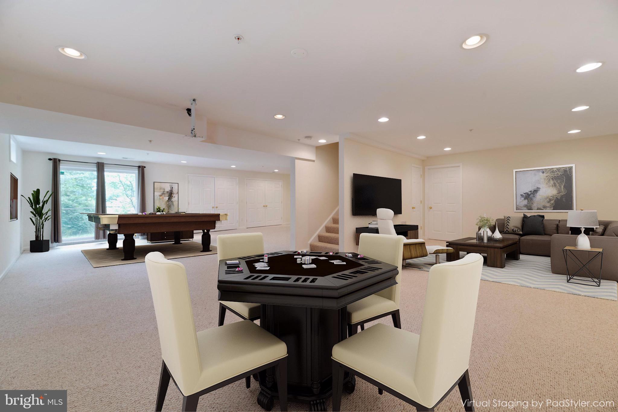 6314 Old Washington Road Elkridge, MD 21075 - Photo 39 of 52 Virtually Staged Lower Level Rec Room