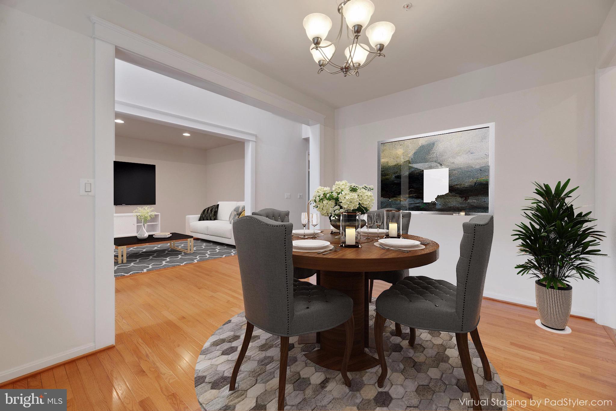 6314 Old Washington Road Elkridge, MD 21075 - Photo 10 of 52 Virtually Staged Dining Room/Living Room