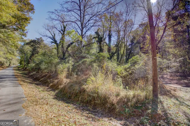 a backyard of a building
