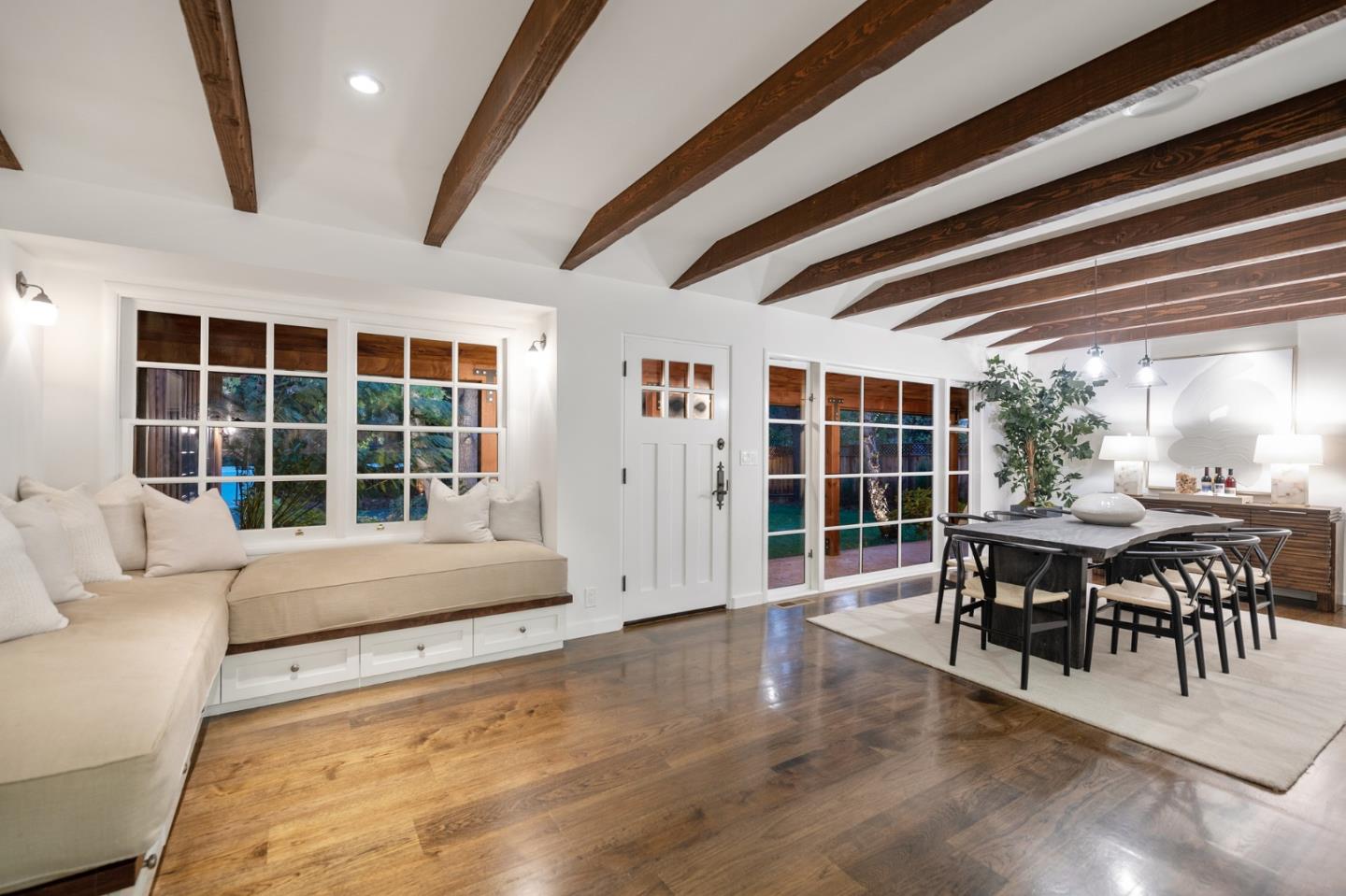 1275 Cañada Road Woodside, CA 94062 - Photo 56 of 62 a view of an empty room with wooden floor and furniture