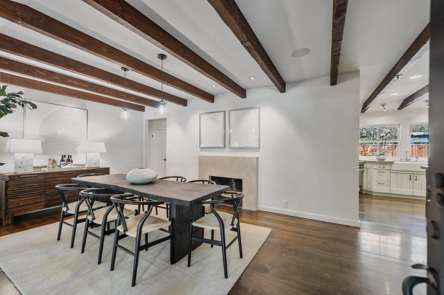 1275 Cañada Road Woodside, CA 94062 - Photo 8 of 62 a view of a dining room with furniture and wooden floor