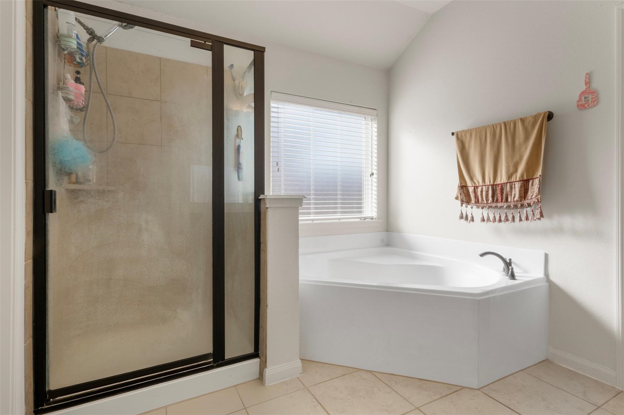 22907 Gentle Shadow Drive Hockley, TX 77447 - Photo 15 of 27 a bathroom with a bathtub and a shower