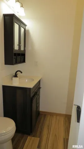 a bathroom with a sink and a toilet