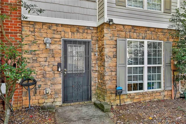 a front view of a building