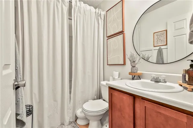 a view of backyard with green space