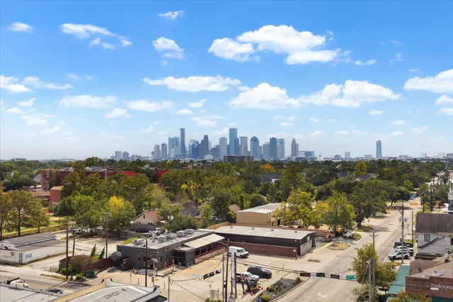 a front view of a building with street view