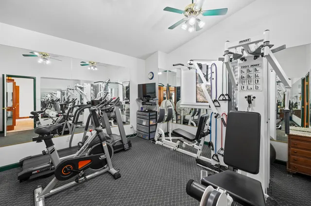 a view of a lake and mountain in the back