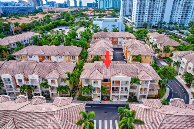 an aerial view of multiple houses