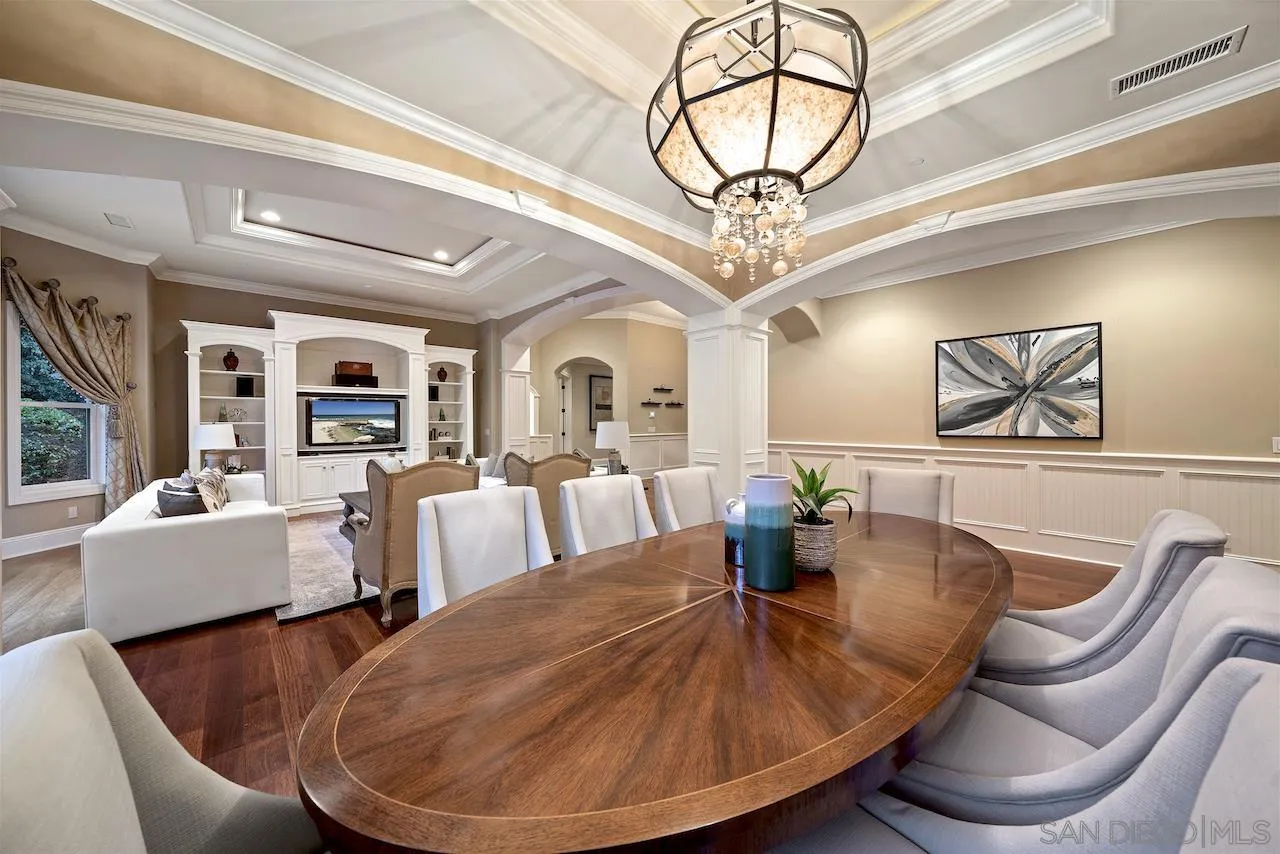 16644 Valle Verde Road Poway, CA 92064 - Photo 14 of 37 a living room with furniture chandelier and a table