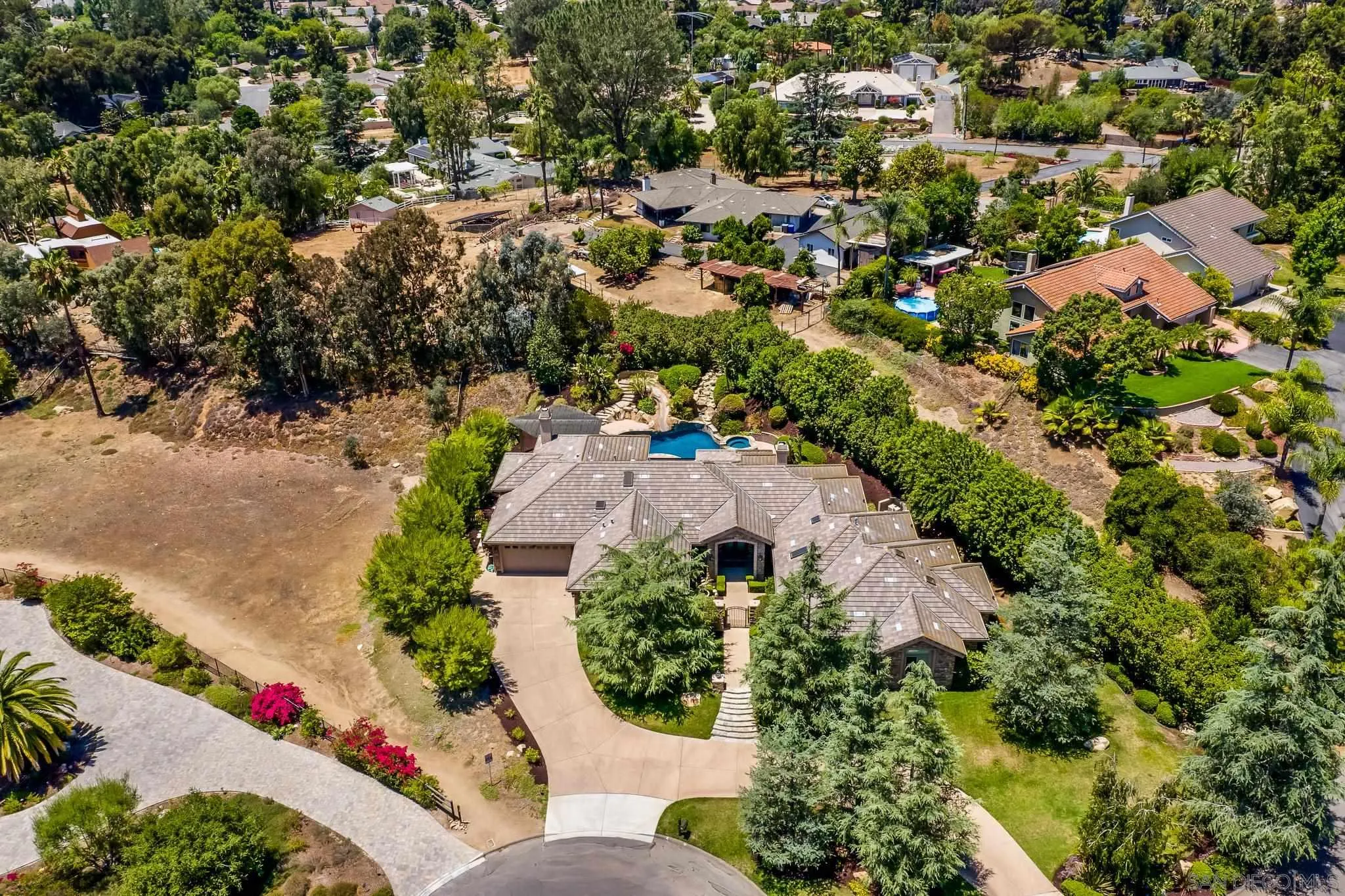 16644 Valle Verde Road Poway, CA 92064 - Photo 32 of 37 an aerial view of multiple house