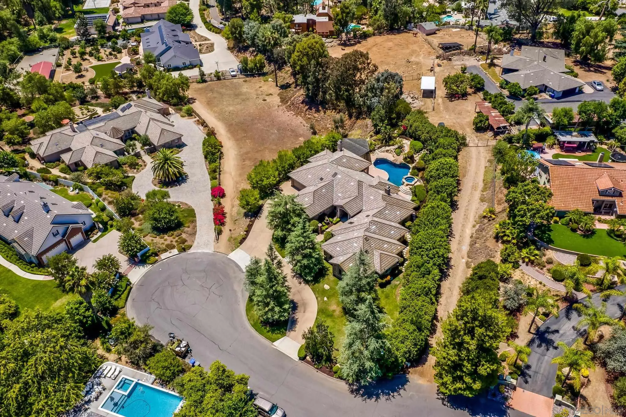16644 Valle Verde Road Poway, CA 92064 - Photo 35 of 37 an aerial view of a house with a yard