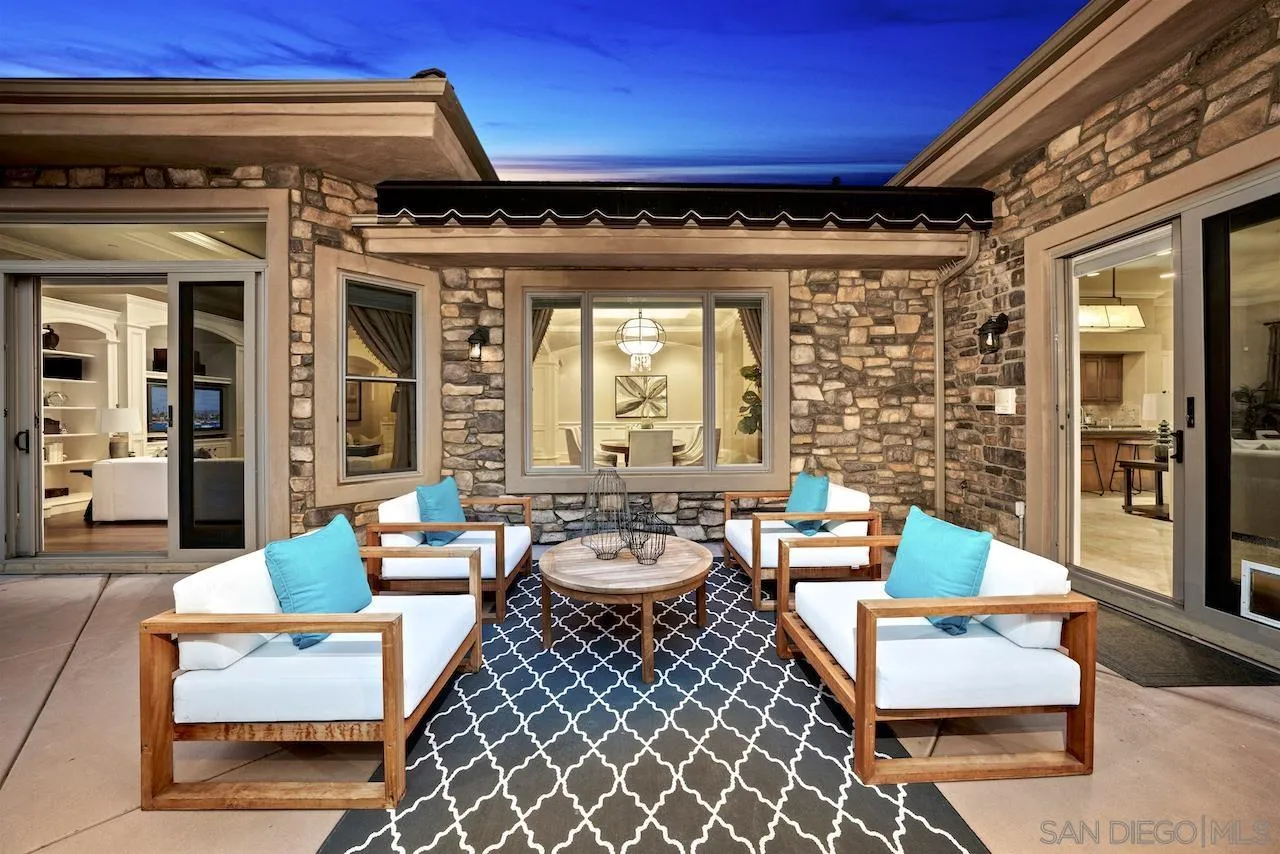 16644 Valle Verde Road Poway, CA 92064 - Photo 9 of 37 a outdoor living space with furniture and rug