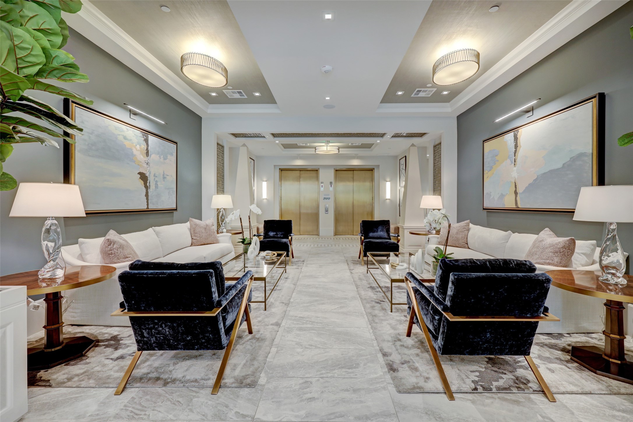 2325 Welch Street, Unit 704 Houston, TX 77019 - Photo 31 of 33 The first-floor entry offers a welcoming and refined arrival experience, complete with a beautifully designed lobby and attentive concierge service. Thoughtfully curated finishes and a comfortable seating area set the tone for the elevated lifestyle within The Revere.