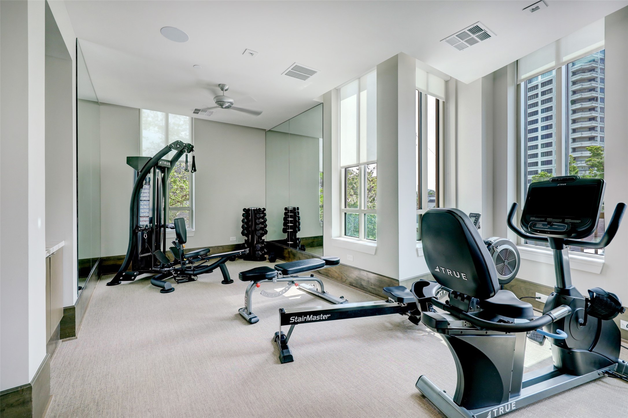 2325 Welch Street, Unit 704 Houston, TX 77019 - Photo 33 of 33 The building’s third-floor fitness center offers a convenient, well-appointed space for daily workouts just steps from your residence. Designed with both functionality and comfort in mind, the gym provides a private, easily accessible setting to maintain an active lifestyle without ever leaving the building.