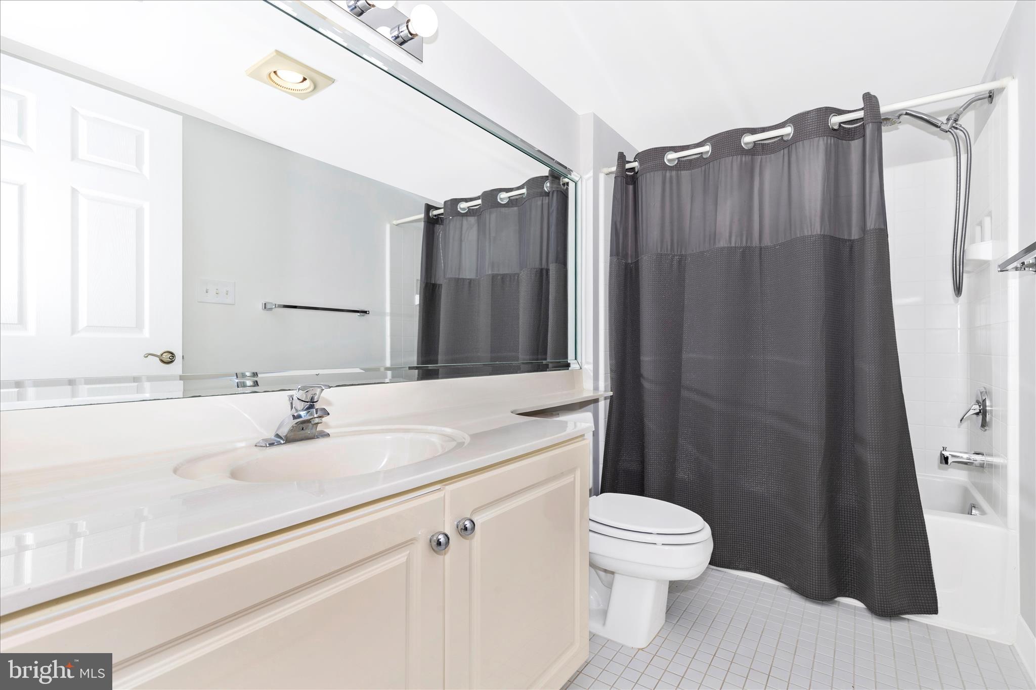 14809 Pennfield Circle, Unit 309 Silver Spring, MD 20906 - Photo 26 of 64 a bathroom with a sink toilet a mirror and shower