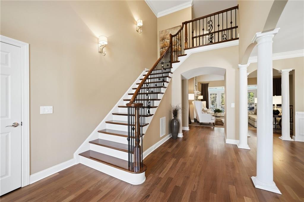 4147 Gold Mill Ridge Canton, GA 30114 - Photo 8 of 93 a view of entryway with wooden floor