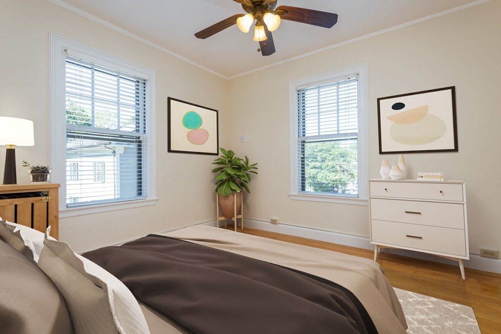 34 Ash Street, Unit 204 Cambridge, MA 02138 - Photo 6 of 10 a bedroom with a bed and a window