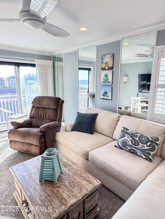 a living room with furniture and a couch