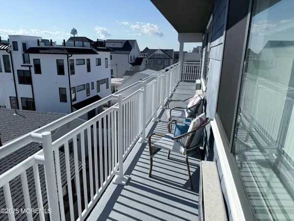 a view of a city from a balcony