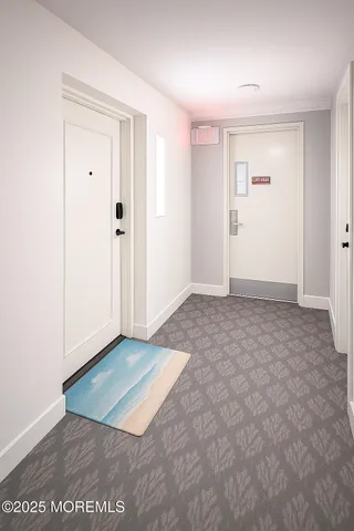 an empty room with closet