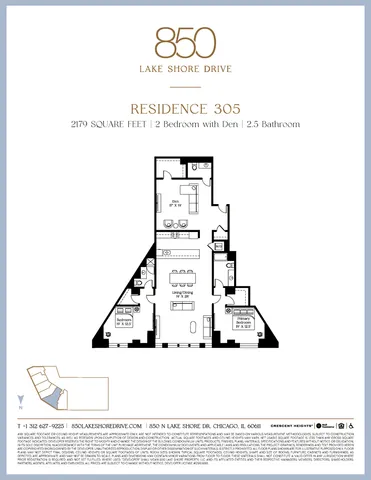 $1,395,000 | 850 North Lake Shore Drive, Unit 305, Chicago, IL 60611