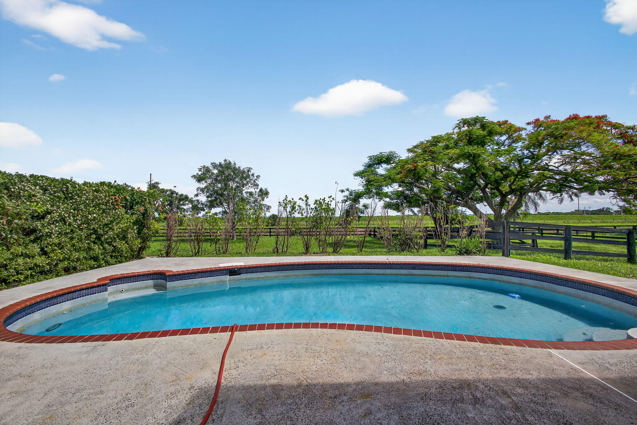 16229 Rustic Road Wellington, FL 33470 - Photo 72 of 140 a view of swimming pool with a yard and large tree