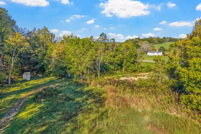 a view of a lake with houses