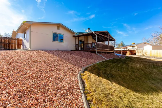 a house view with a backyard space