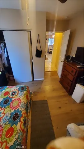 a living room with couch and a table