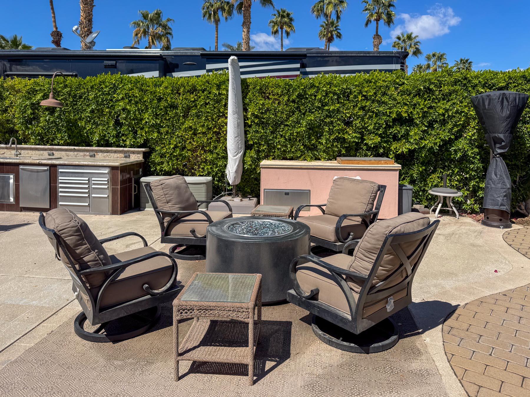 80394 Ave 48, Unit 68 Indio, CA 92201 - Photo 5 of 12 a view of a patio with a table and chairs