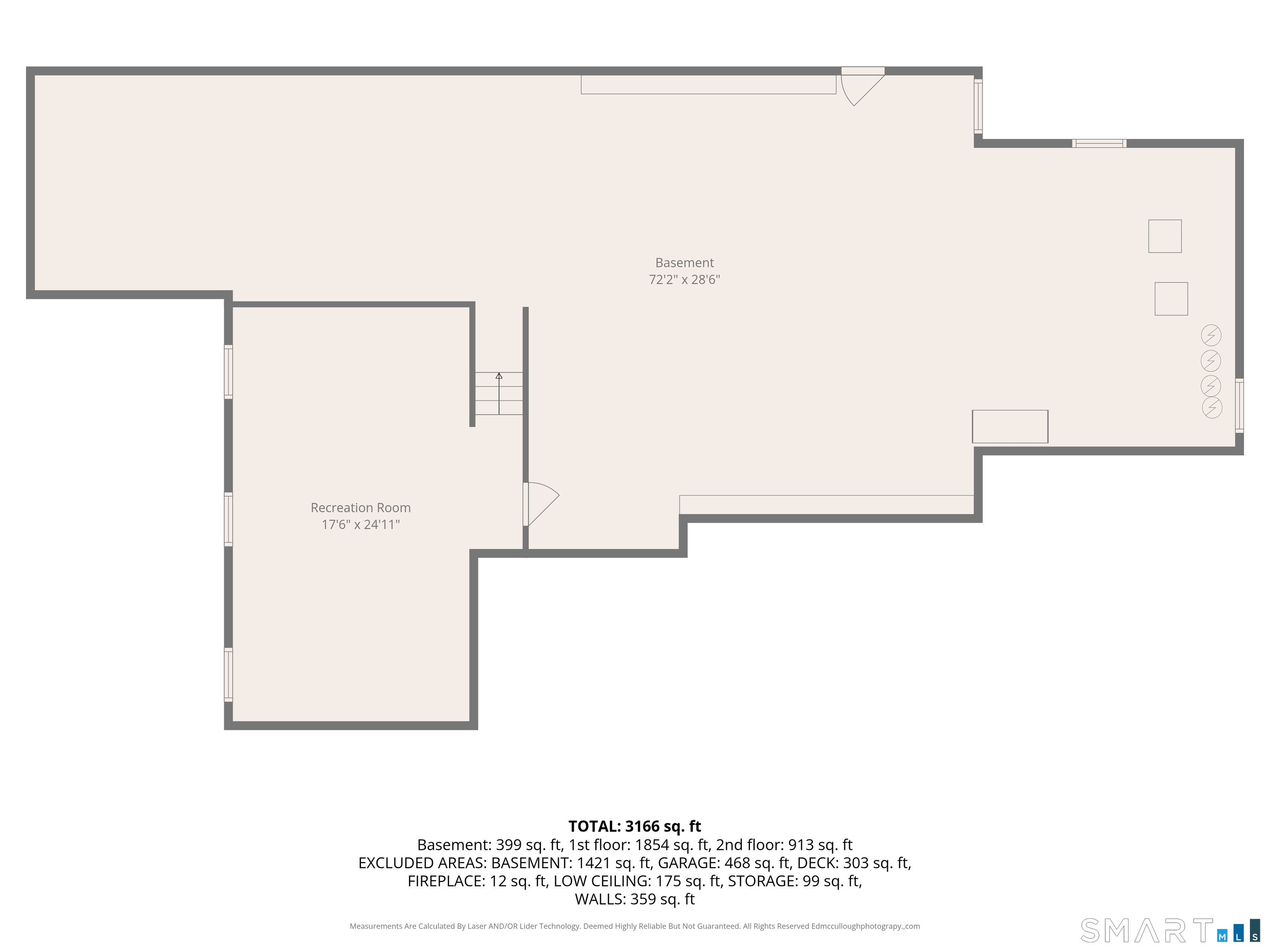 198 Summer Hill Road Madison, CT 06443 - Photo 22 of 22 Floor plan of finished basement