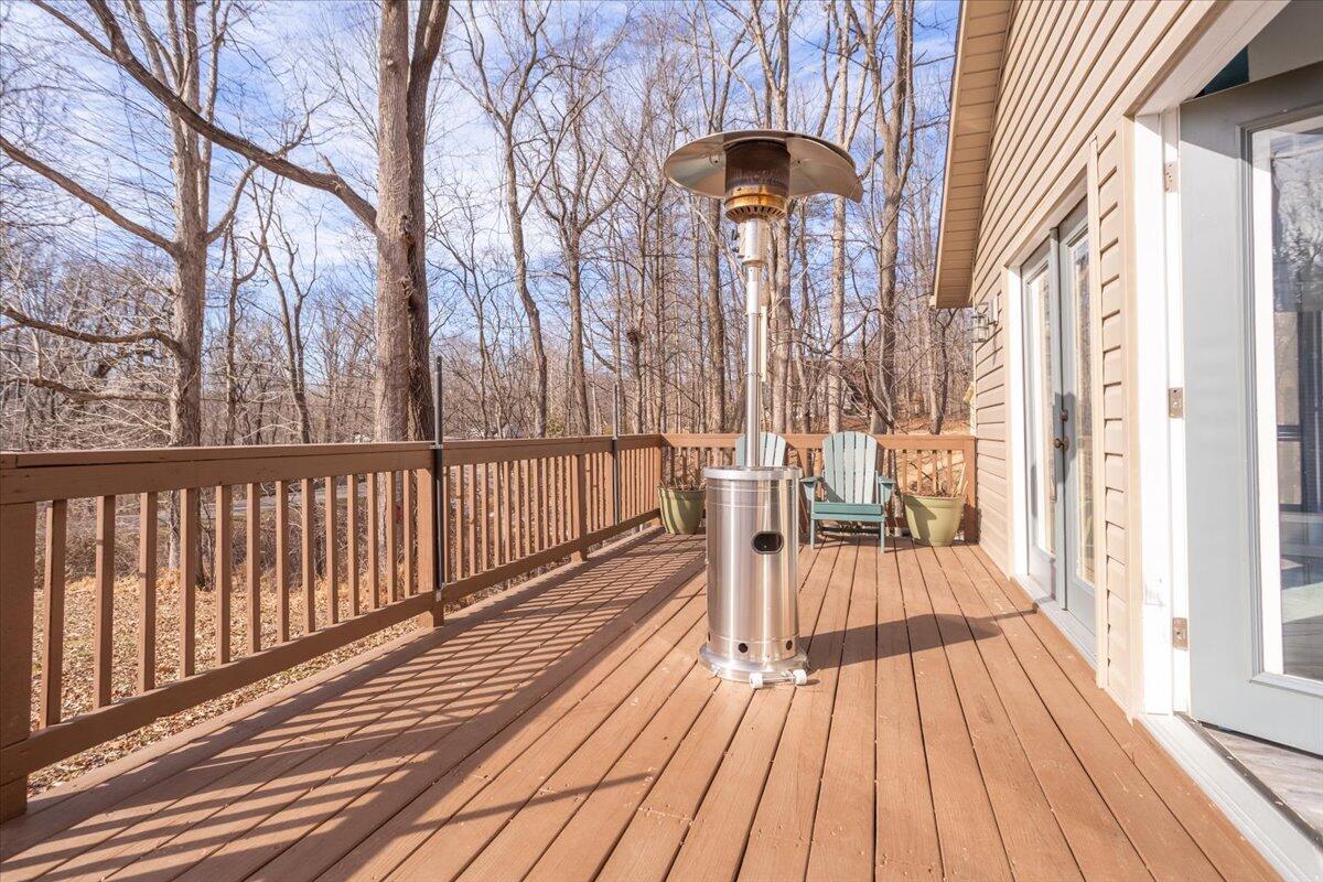 128 Huntington Road Ridgeway, VA 24148 - Photo 15 of 60 a view of balcony with wooden floor