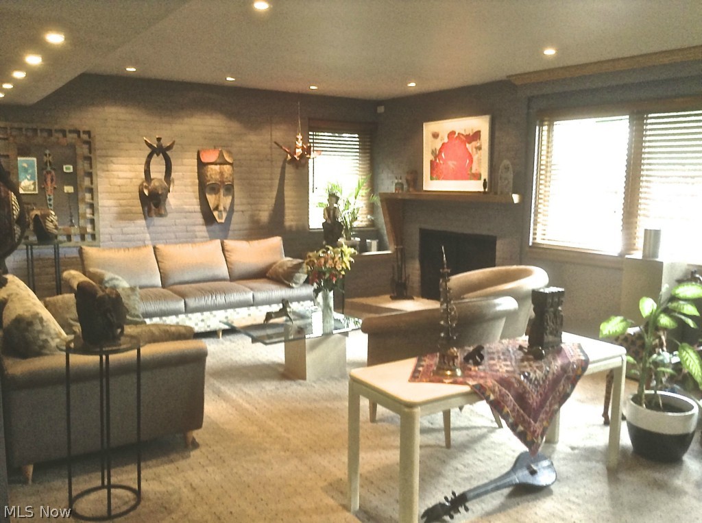 942 Genesee Road Akron, OH 44303 - Photo 2 of 23 Living Room with custom fireplace and wonderful natural light
