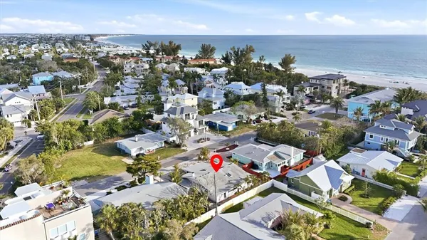 an aerial view of multiple house