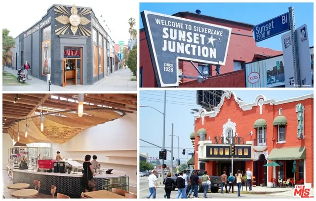 a view of street with sitting area